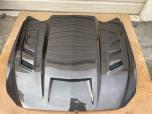 2018 -2022 Ford Mustang Terminator Style Carbon Fiber Vented Hood