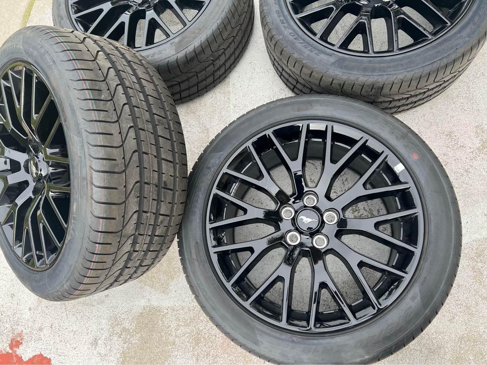 New Ford Mustang Performance Pack Wheels 19” New Pirelli Tires Rines Nuevos Oem Rims Staggered
