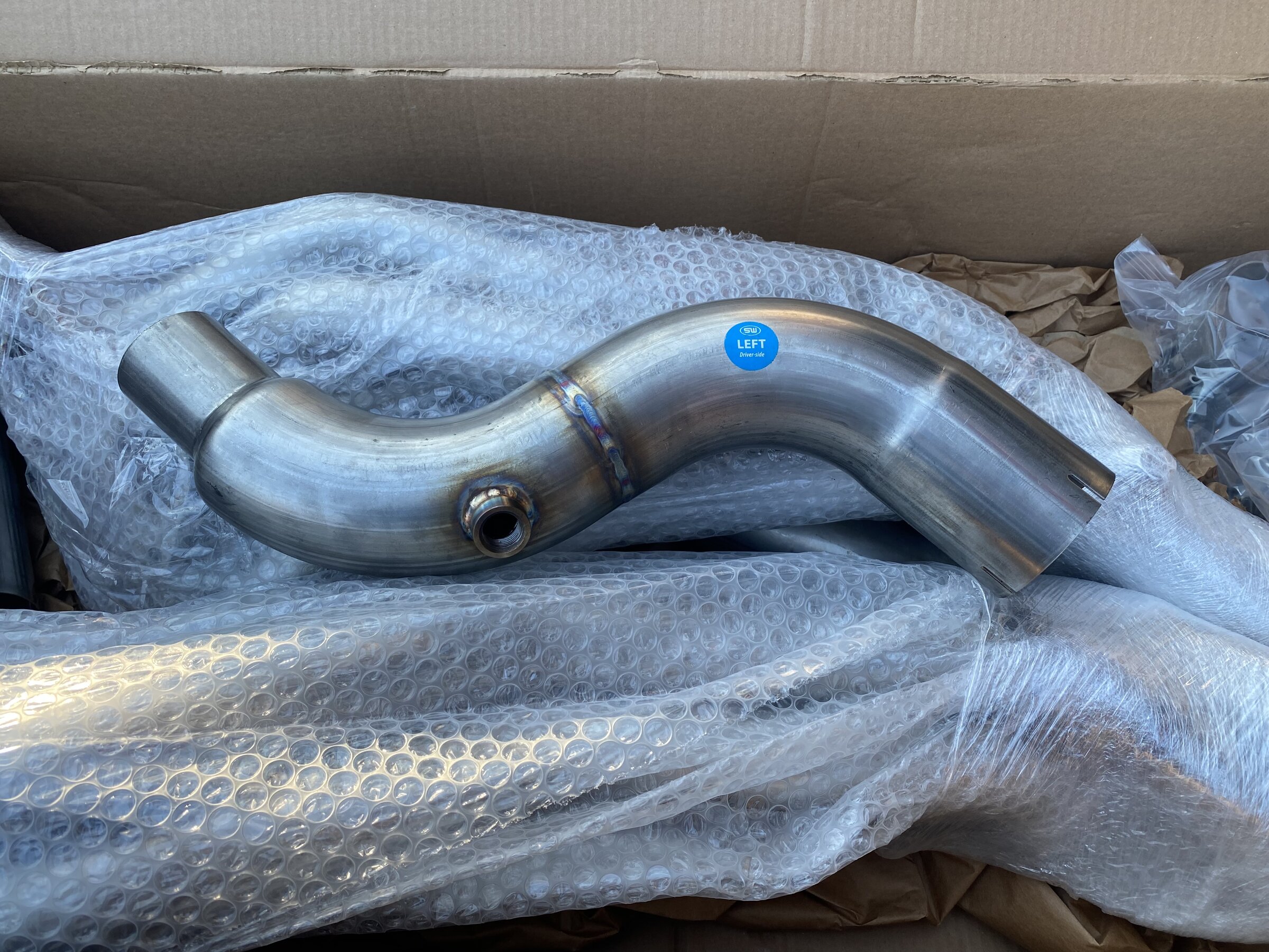New in box set of Stainless Power headers for a 2015-2020 5.0L Mustang,
