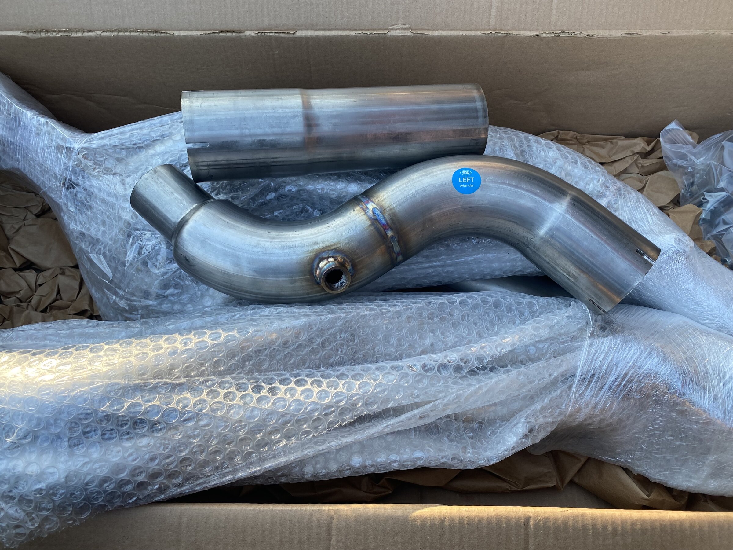 New in box set of Stainless Power headers for a 2015-2020 5.0L Mustang,