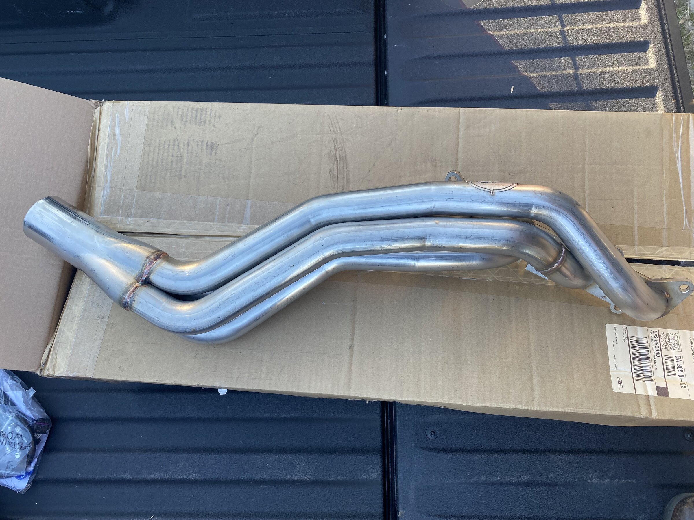 New in box set of Stainless Power headers for a 2015-2020 5.0L Mustang,