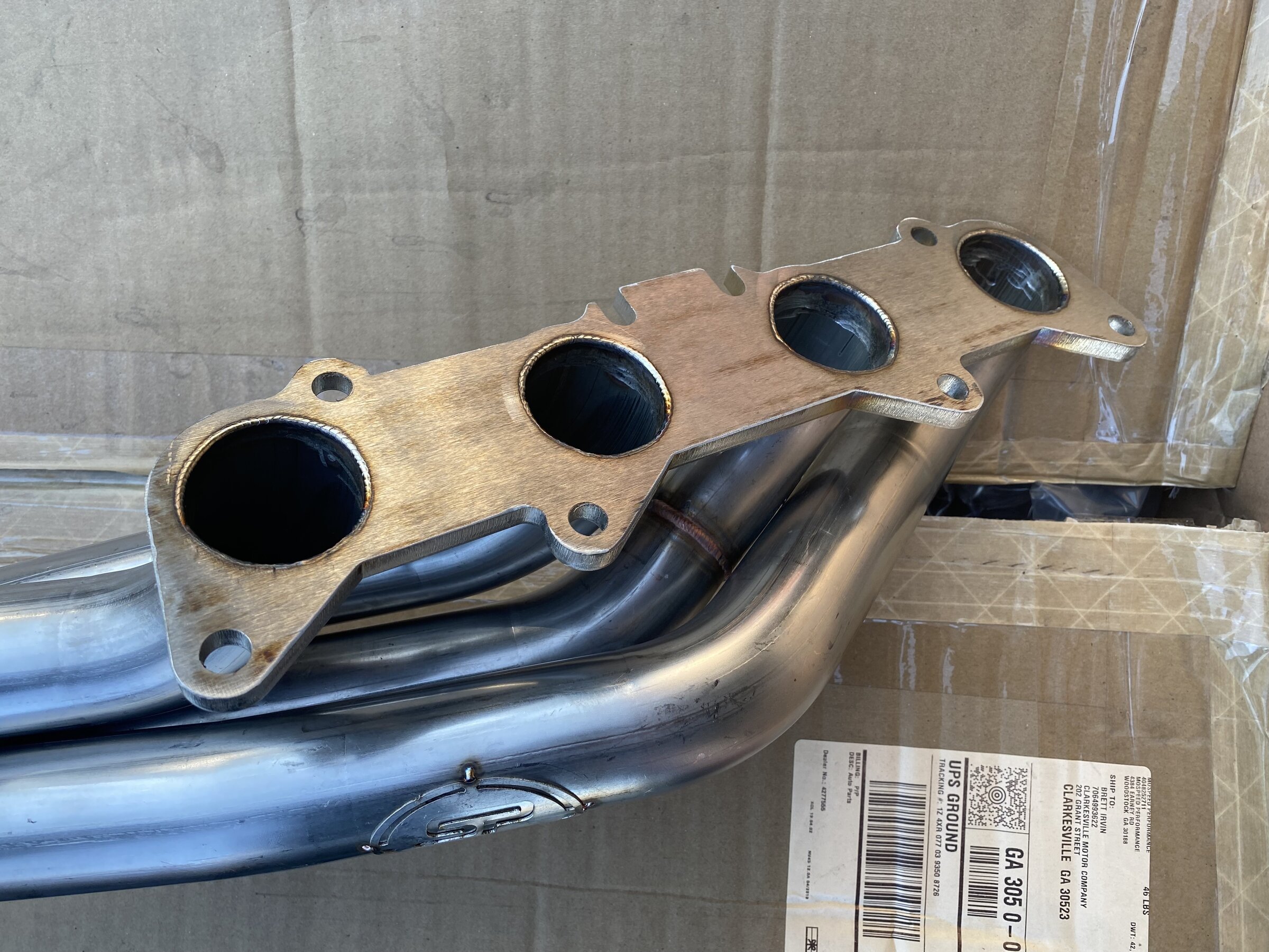 New in box set of Stainless Power headers for a 2015-2020 5.0L Mustang,