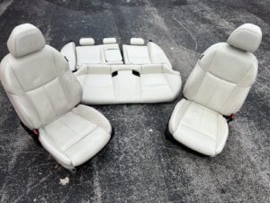 INFINITI Q50 2014-2022 OEM FRONT REAR LEFT RIGHT WHITE SPORT SEATS W/ DOOR PANELS