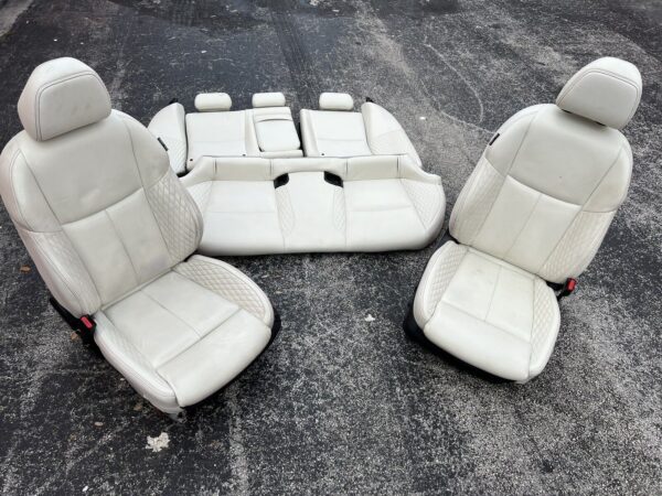 INFINITI Q50 2014-2022 OEM FRONT REAR LEFT RIGHT WHITE SPORT SEATS W/ DOOR PANELS