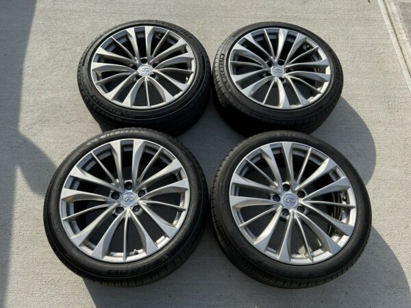 photo_2023-02-06_10-05-40 2015+ INFINITI Q50/Q60 19" FACTORY OEM STAGGERED WHEELS RIMS SET TIRES OEM
