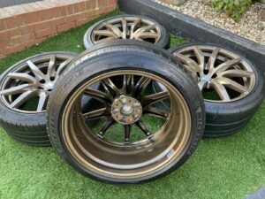 Genuine RAYS 20” Nissan R35 GTR DBA Facelift Alloy Wheels & Tyres 5x114.3