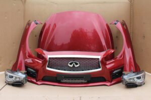 Front bumper, radiators , headlights infiniti q50s