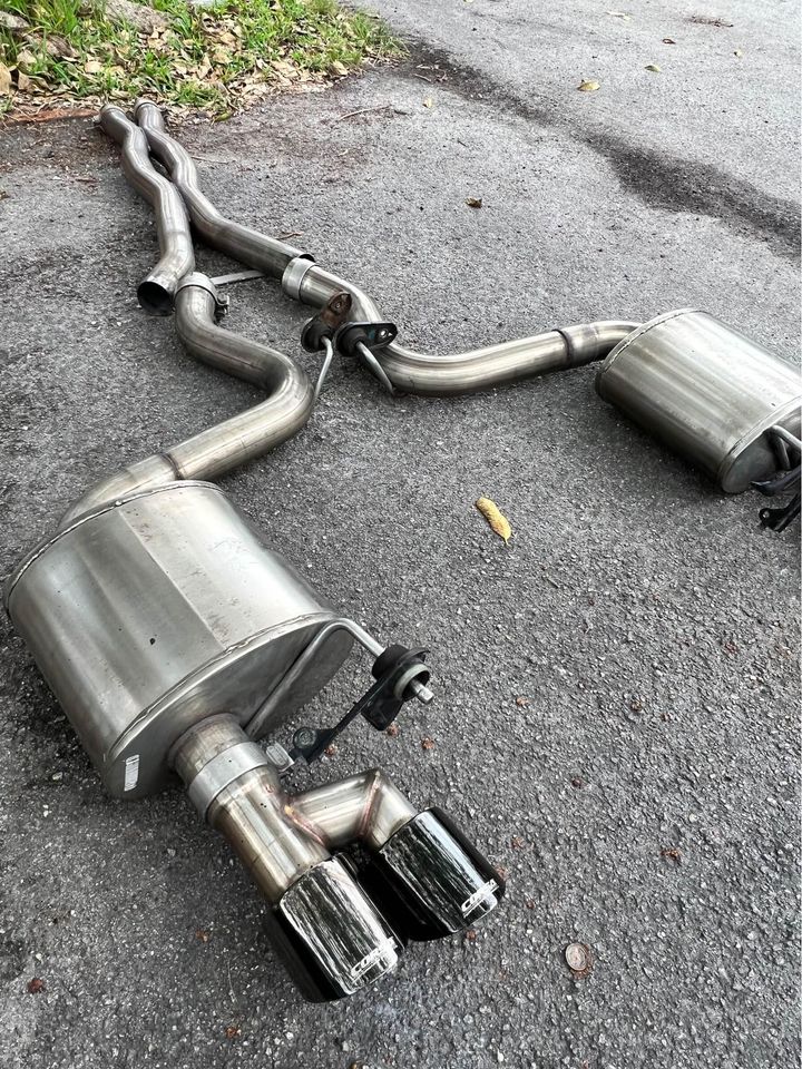 Corsa 3.0" Cat-Back Exhaust: HH-Pipe with 4.0" Black Quad Tips - Xtreme (2018-2023 Mustang GT No Valves)