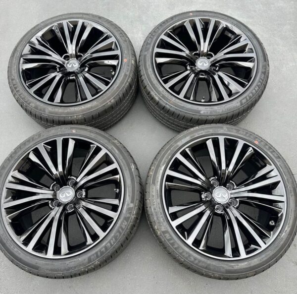 19” Infiniti Q50 Q60 Factory Wheels And Tires New Gloss Black Sensors
