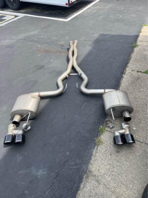 Corsa Xtreme Cat-Back Exhaust w/ Quad Black Tips for 2015-2017 Mustang GT 5.0L Coupe