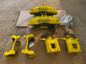 Selling complete set Baer Eradispeed rotors+ Yellow Brembo Brakes Front & Back Calipers